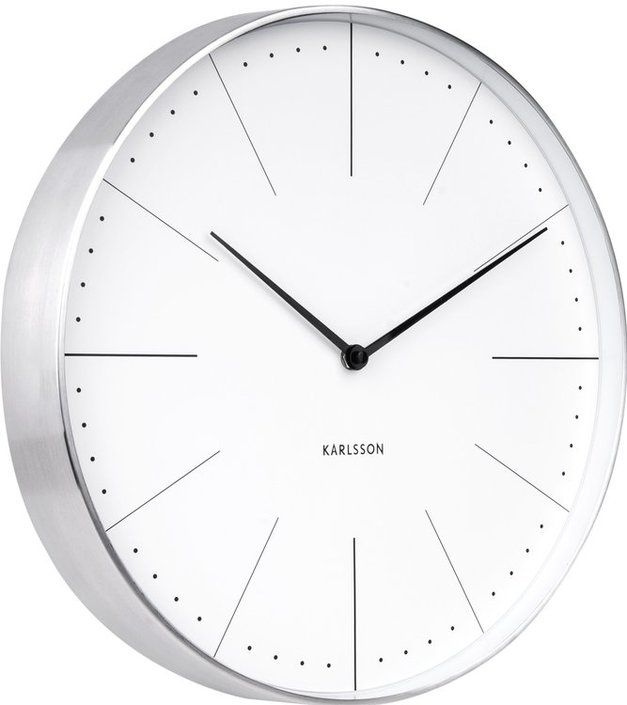 Karlsson: Wanduhr, Normann Station, D 37,5 cm, weiß