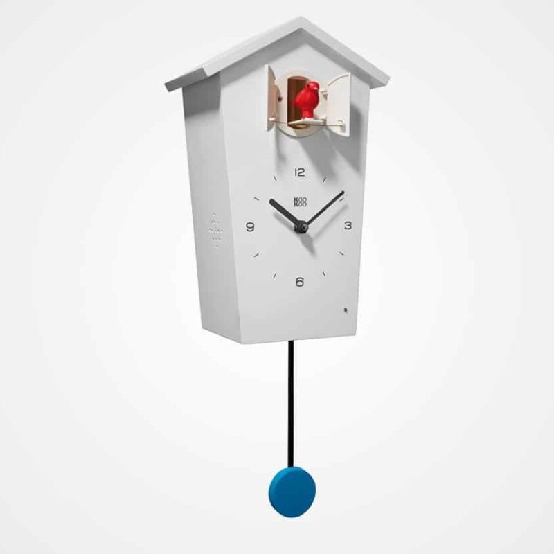 Kookoo Birdhouse weiss Kuckucksuhr
