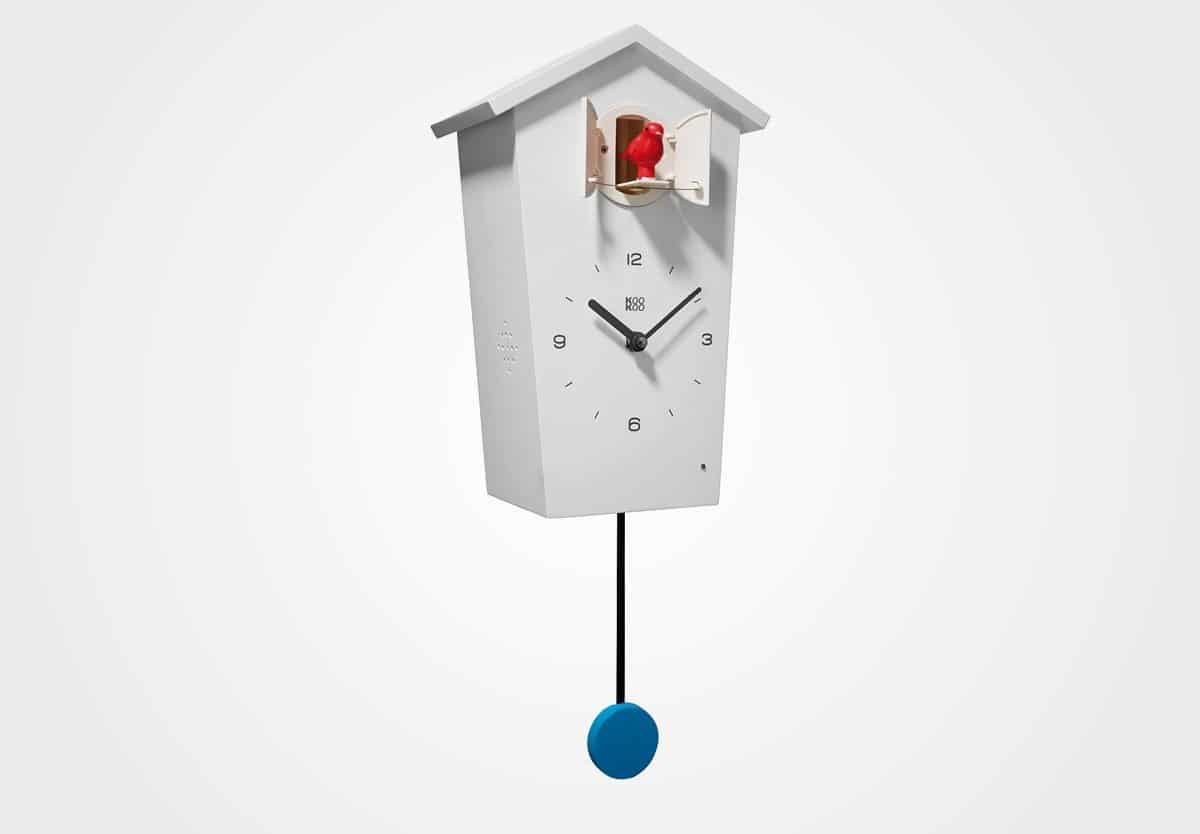 Kookoo Birdhouse weiss Kuckucksuhr