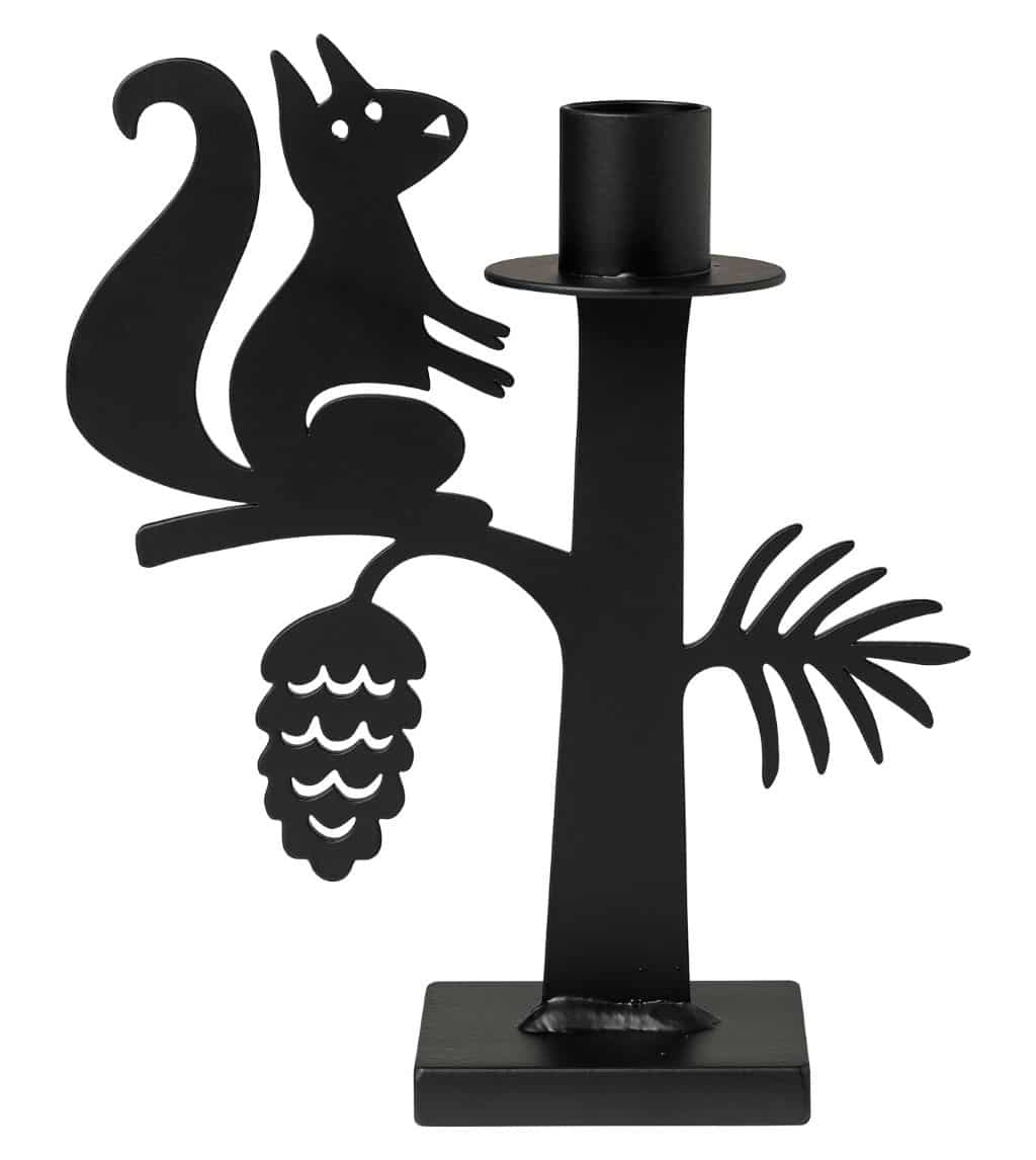 Bengt & Lotta Kerzenhalter Squirrel Eichhörnchen schwarz