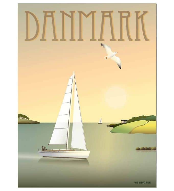 Vissevasse Poster Sailboat Segelboot Dänemark Danmark Sport