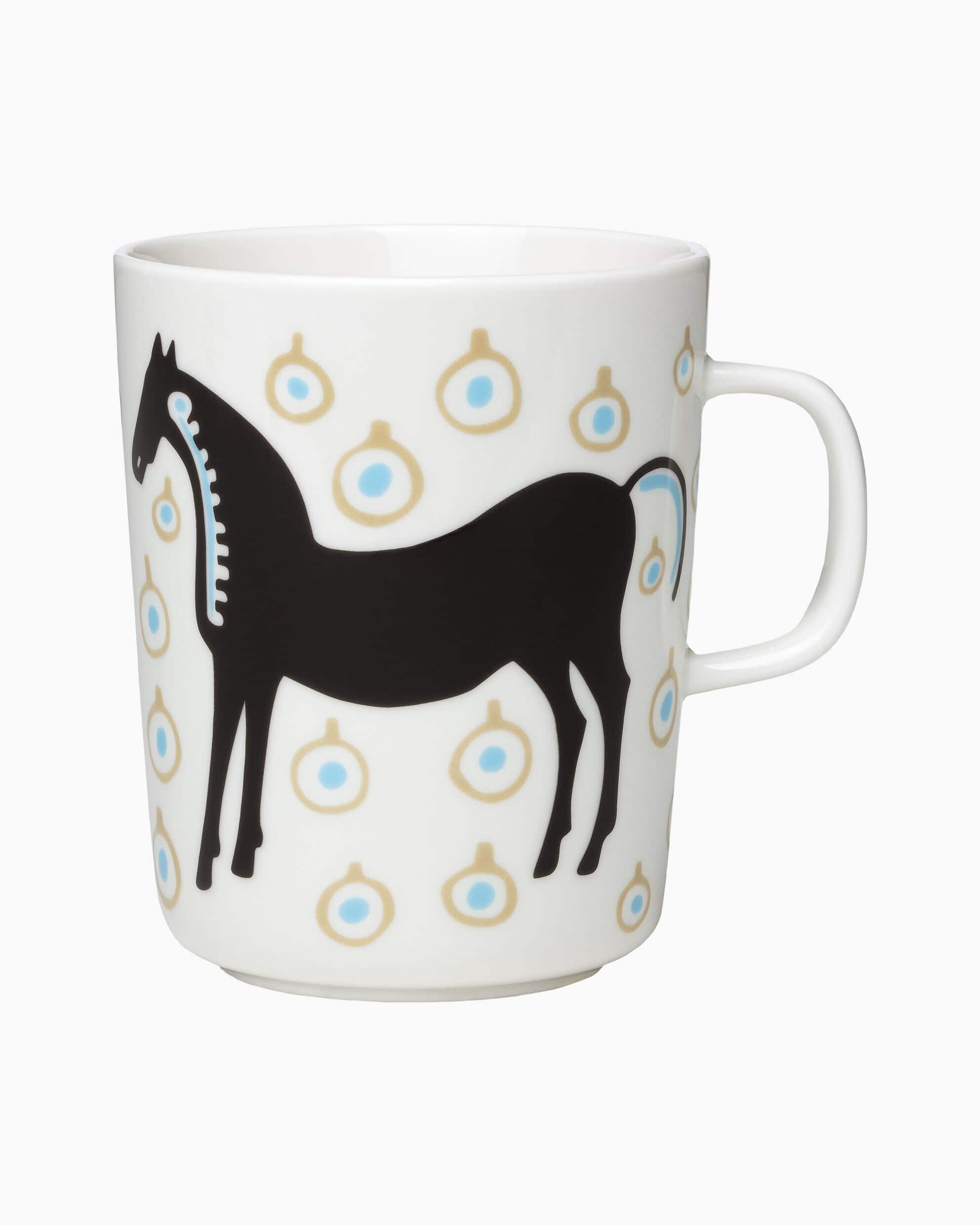 Marimekko Musta Tamma Pferd Tasse