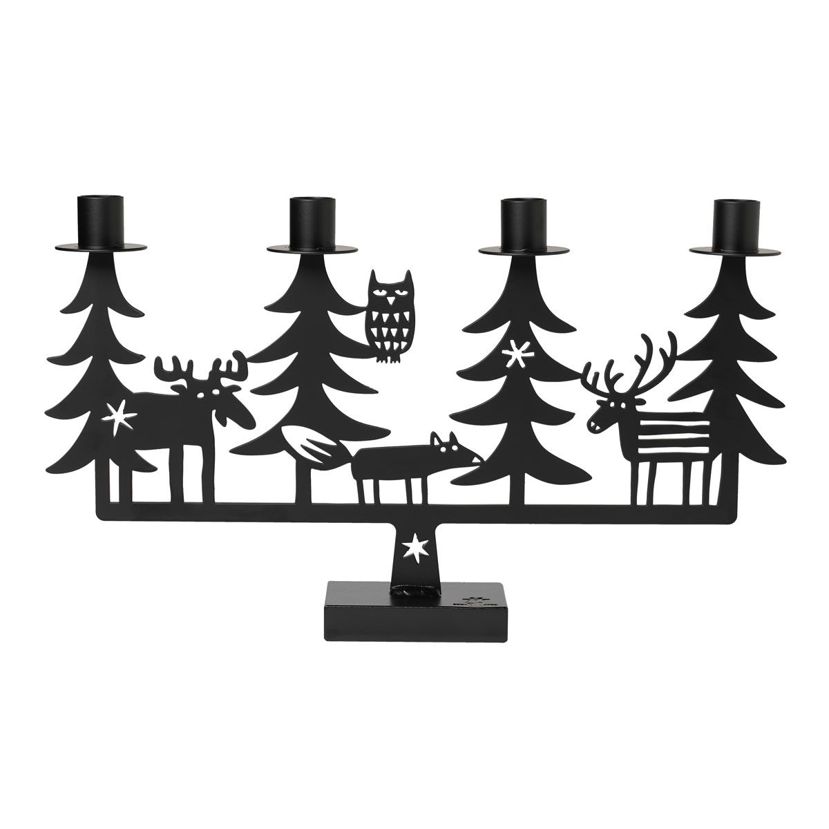 Bengt Lotta Christmas in the forest Kerzenhalter Kerzenleuchter schwarz Eisen