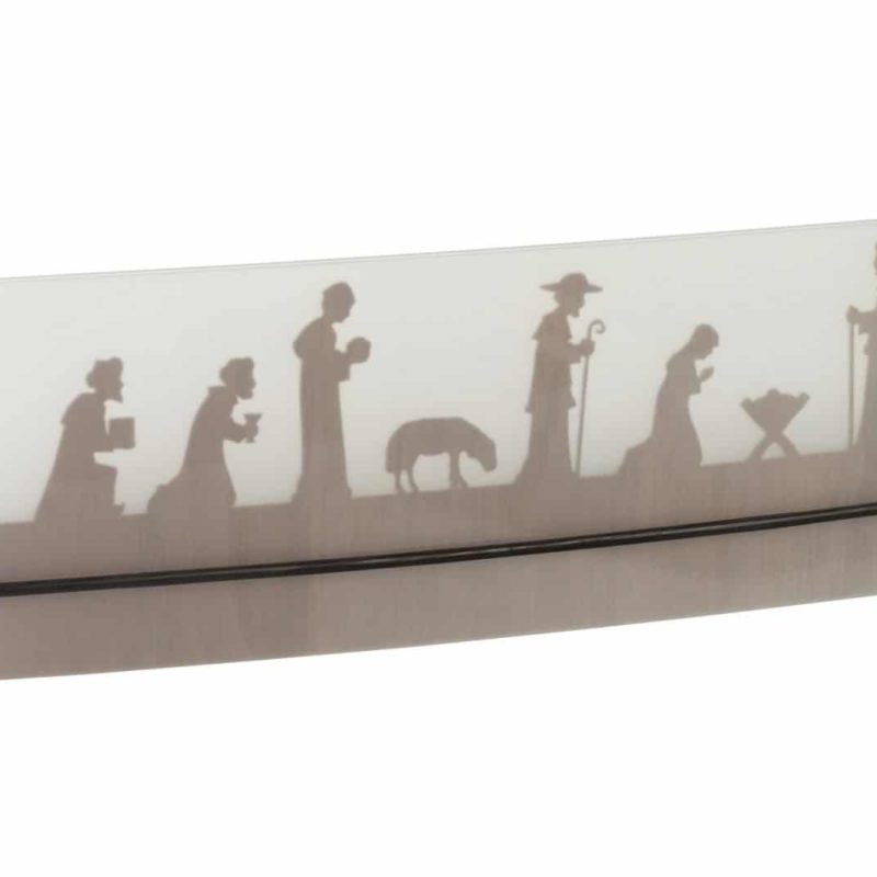 Design im Dorf Teelichthalter Scherenschnitt Silhouette Krippe Weihnachten