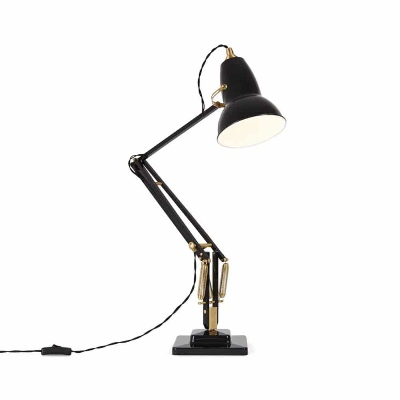 Anglepoise Original 1227 Brass Desk Lamp Schreibtischlampe Leuchte jet black