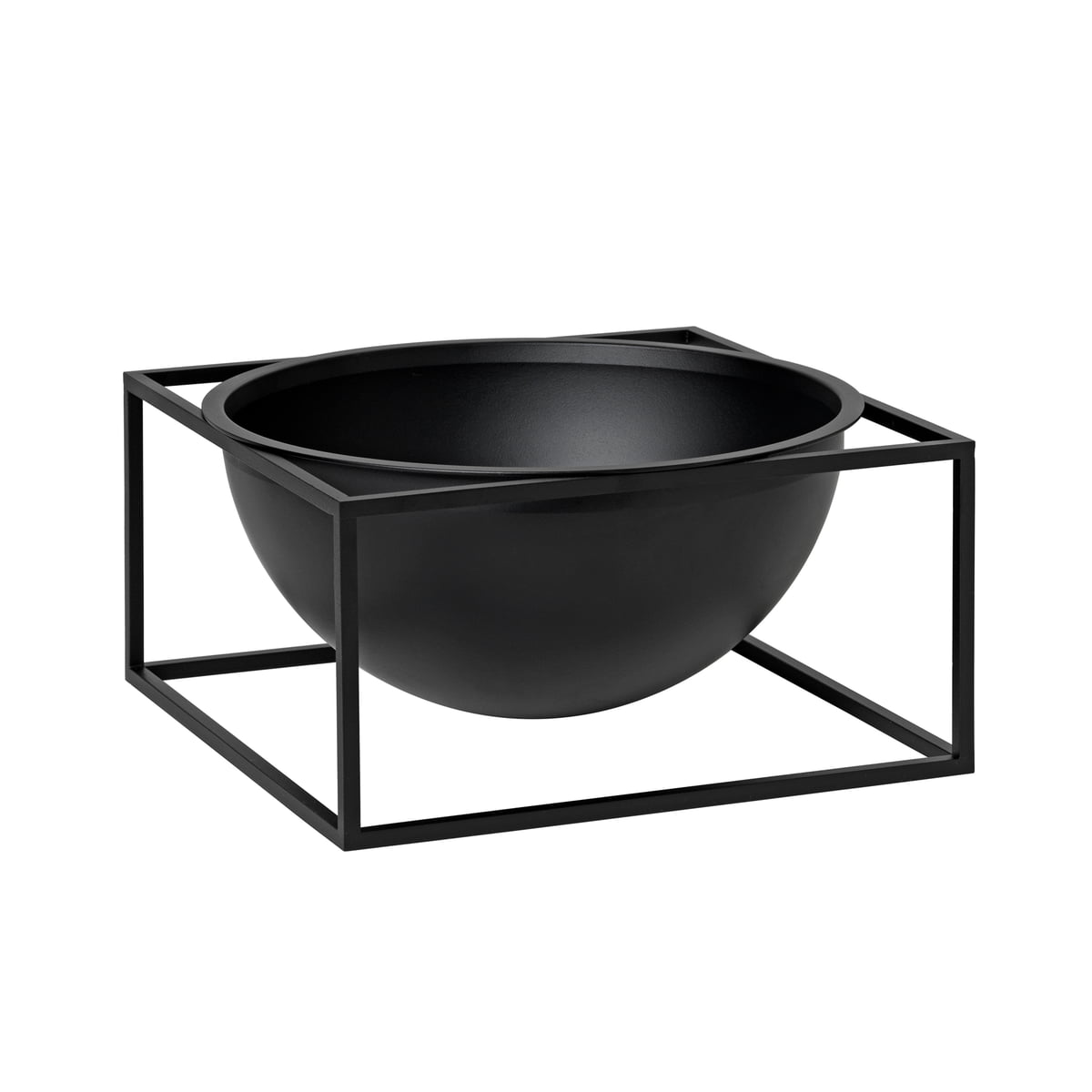 By Lassen Kubus Bowl Centerpiece Metall schwarz black