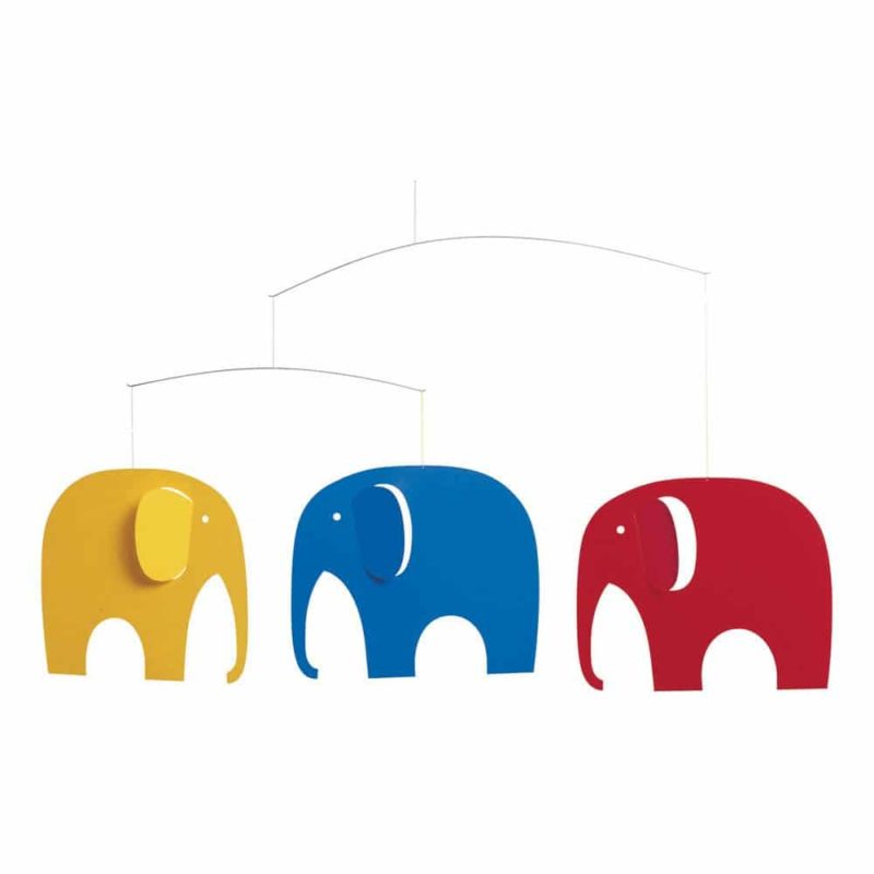 Flensted Mobile Elephant Party Elefant bunt blau rot gelb Dänemark Skandinavien
