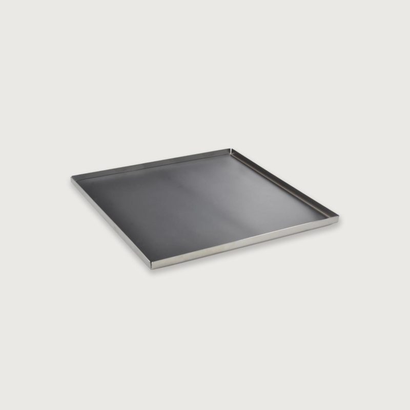 Mono Tablett 31 x 31 cm Edelstahl inklusive Wendeeinlage schwarz weiß