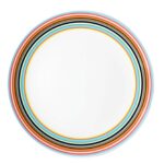 Iittala Origo Teller flach 20 cm Design skandinavisch Finnland gestreift orange blau weiß gelb