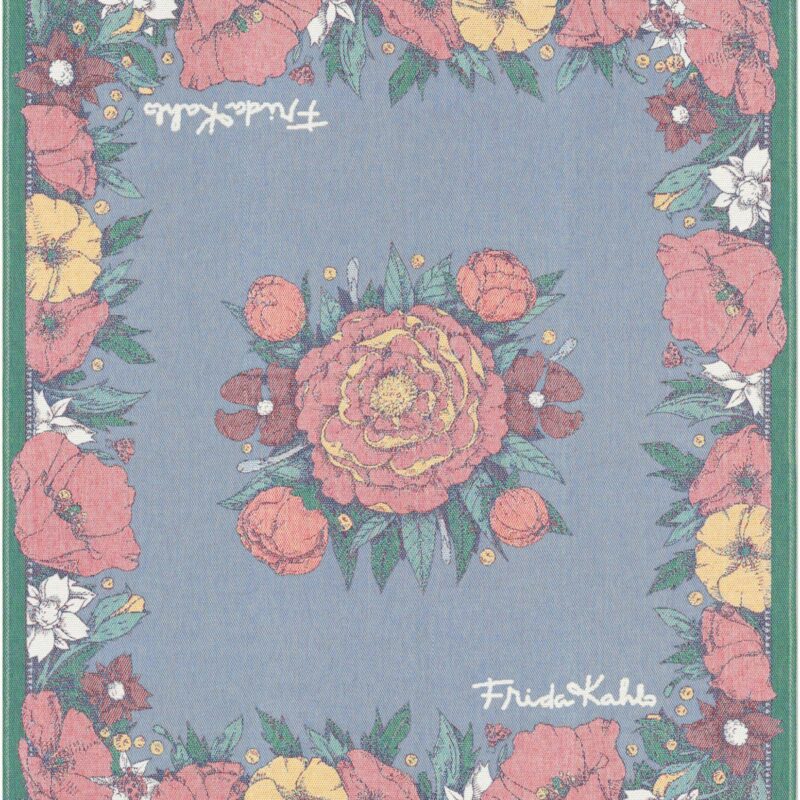 Ekelund Frida Kahlo Vida Plaid Decke Baumwolle Blumen floral Design skandinavisch schwedisch